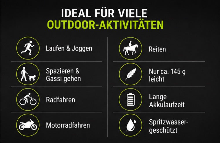LED Warnweste, Laufweste für Sport, Fahrrad & Outdoor